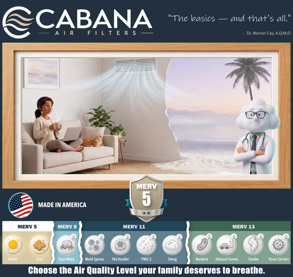 Cabana MERV 5 tier overview