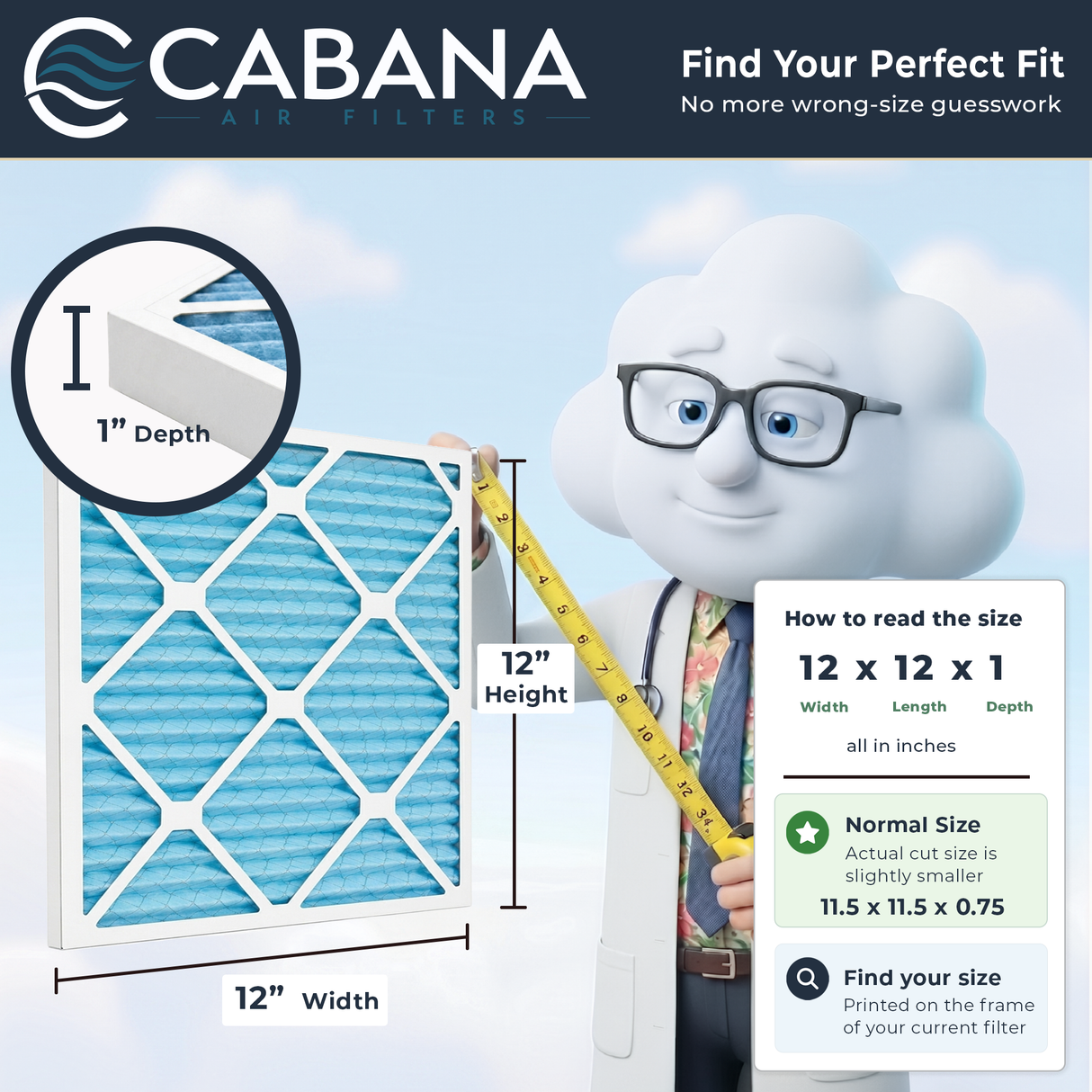 Cabana Filters MERV 11 Air Filter