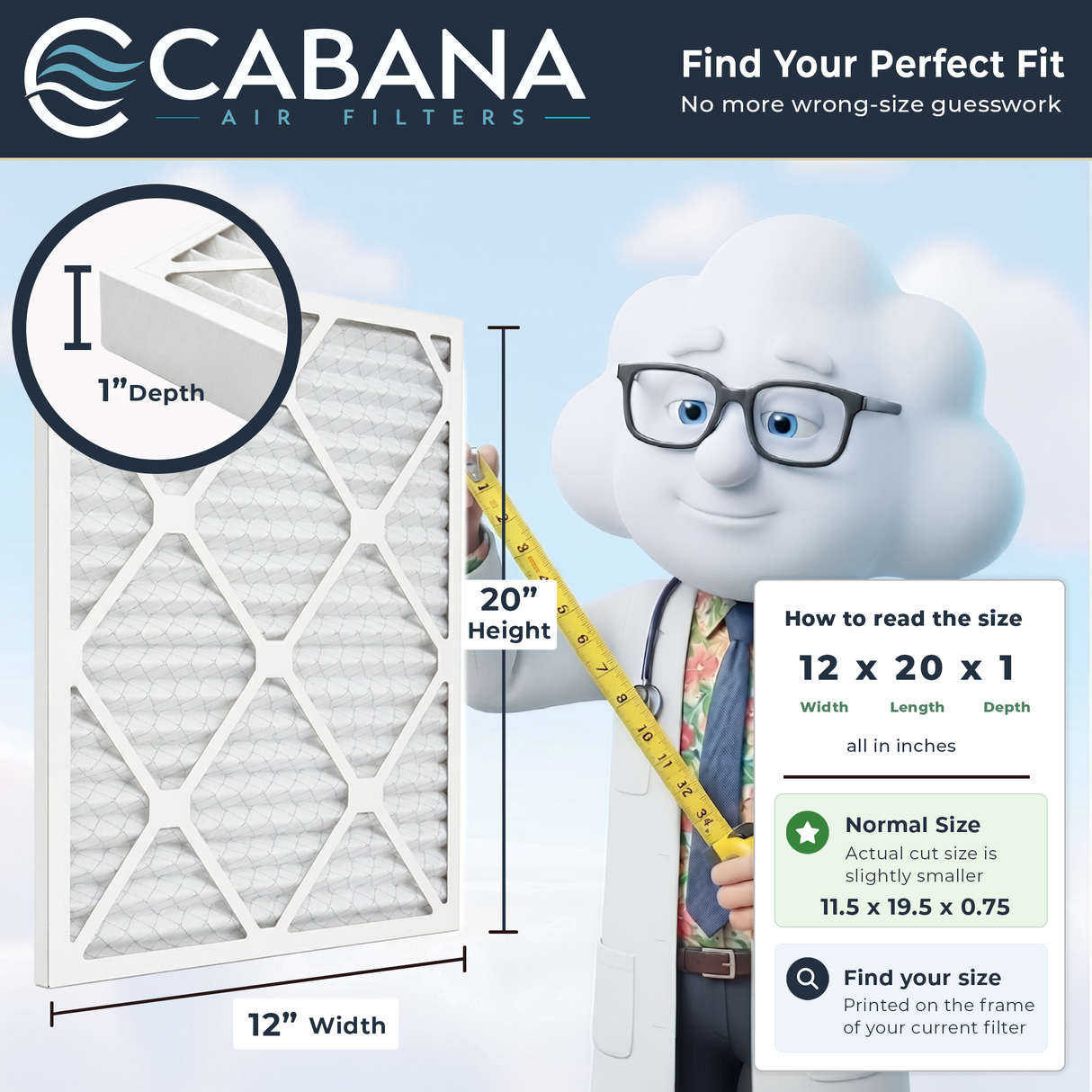 Cabana Filters MERV 8 Air Filter