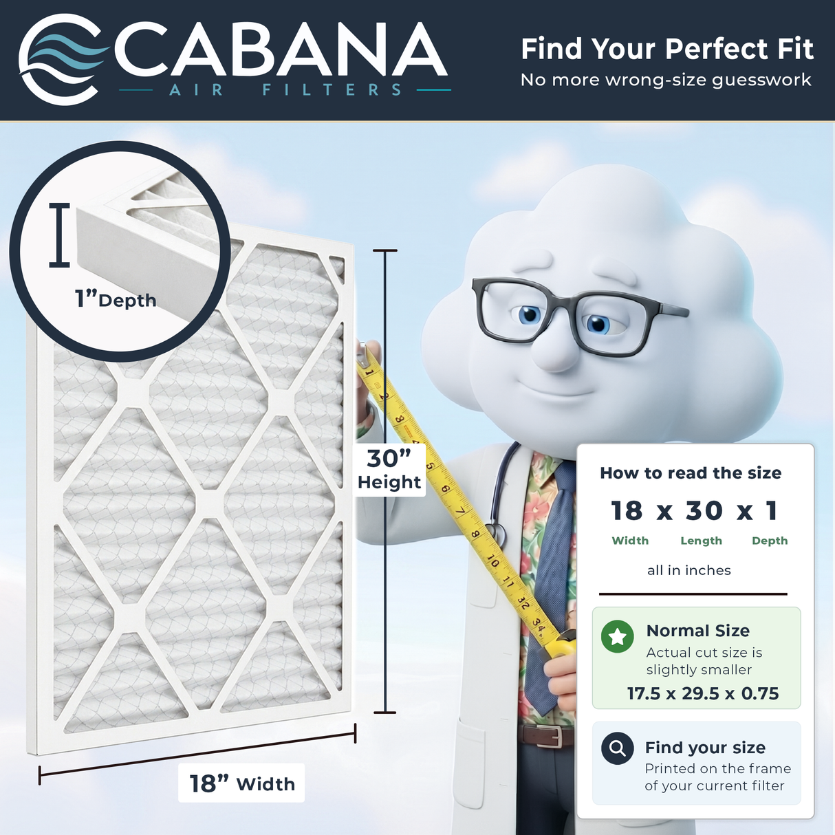 Cabana Filters MERV 8 Air Filter