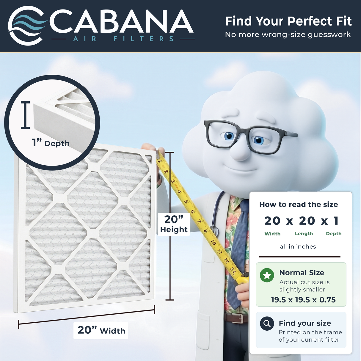 Cabana Filters MERV 8 Air Filter