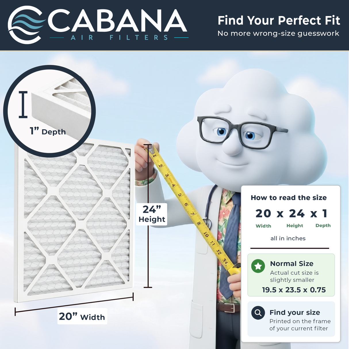 Cabana Filters MERV 8 Air Filter