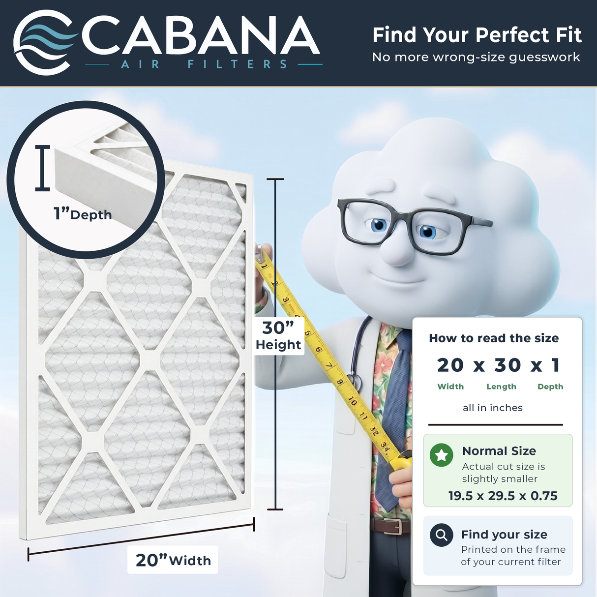 Cabana Filters MERV 8 Air Filter