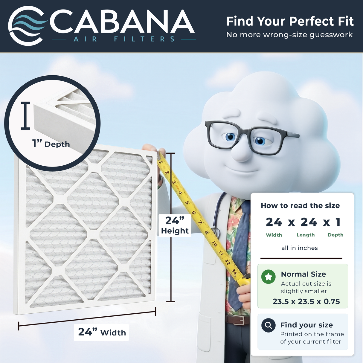 Cabana Filters MERV 8 Air Filter